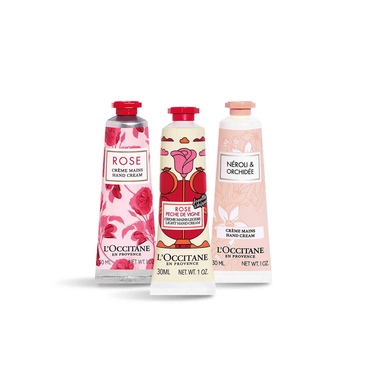 【新品未使用】L'Occitane フローラルハンドトリオ ロクシタン L\u0027OCCITANEのハンドクリーム ローズ ハンドクリーム他、2商品を使った