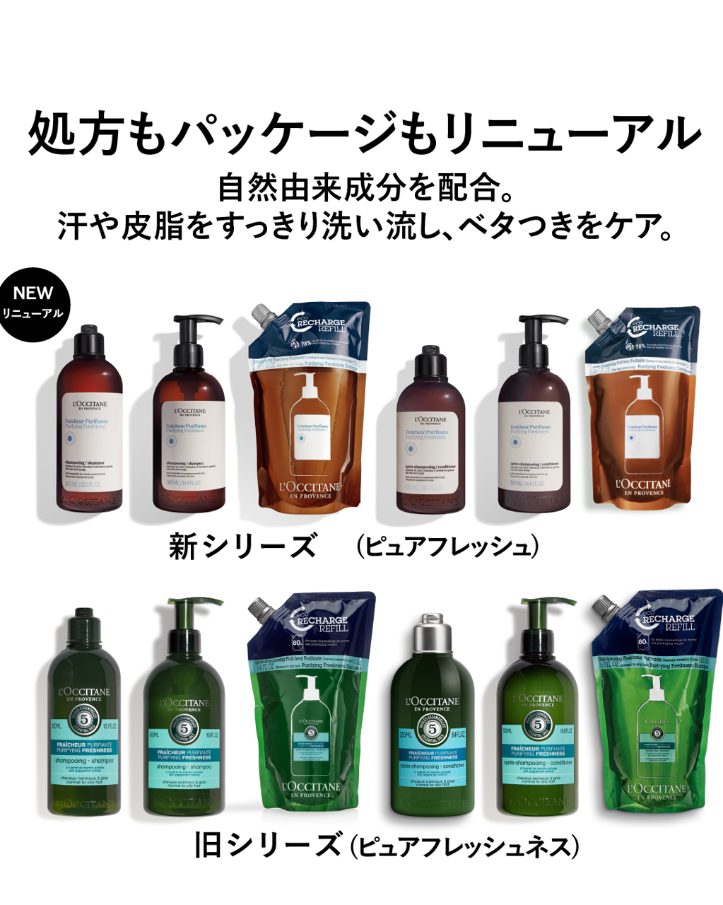 ロクシタン ファイブハーブス フレッシュネスシャンプー＆コンディ500mL