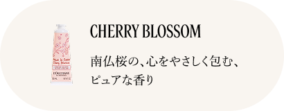 CHERRY BLOSSOM 南仏桜の、心をやさしく包む、ピュアな香り