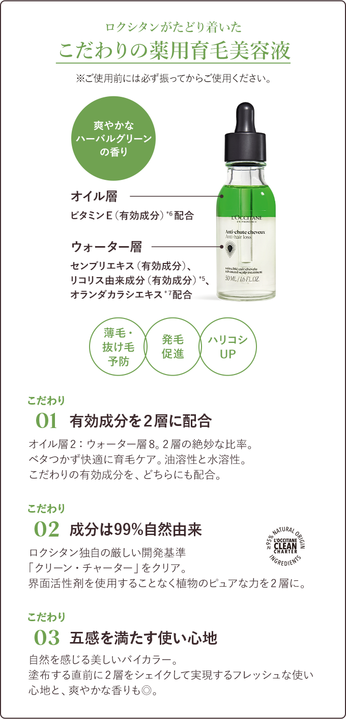 薬用〉育毛美容液｜ロクシタン公式通販