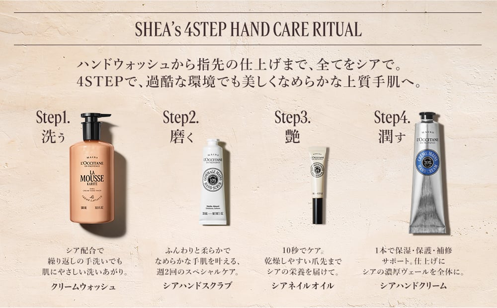 SHEA’s 4STEP HAND CARE RITUAL