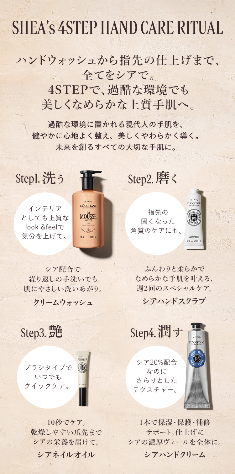 SHEA’s 4STEP HAND CARE RITUAL