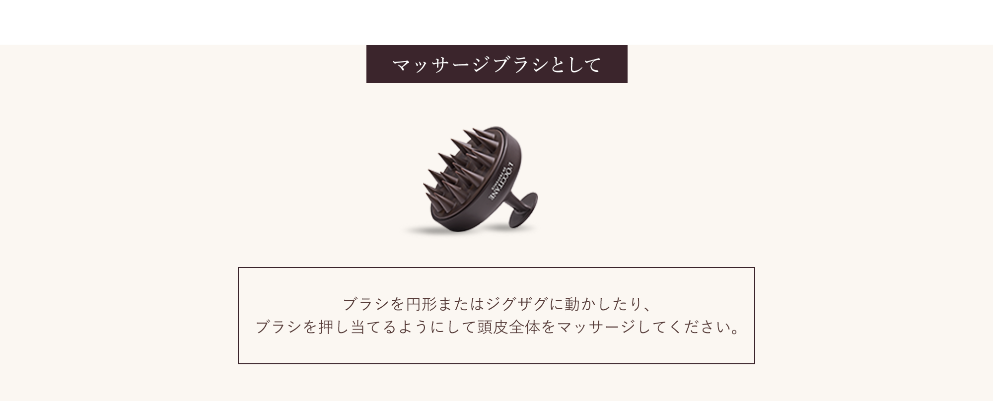 マッサージブラシとして