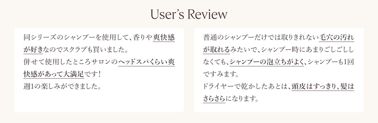 User’s Review