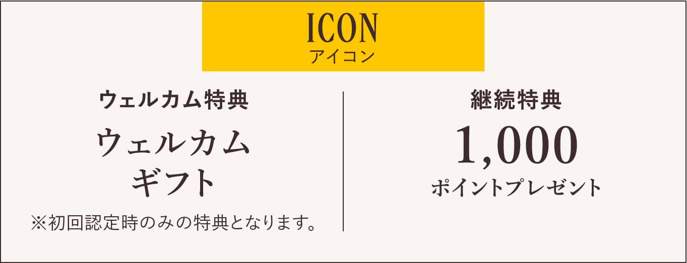 ICONアイコン 特典内容