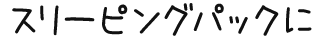 スリーピングパックに