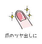 爪のツヤ出しに