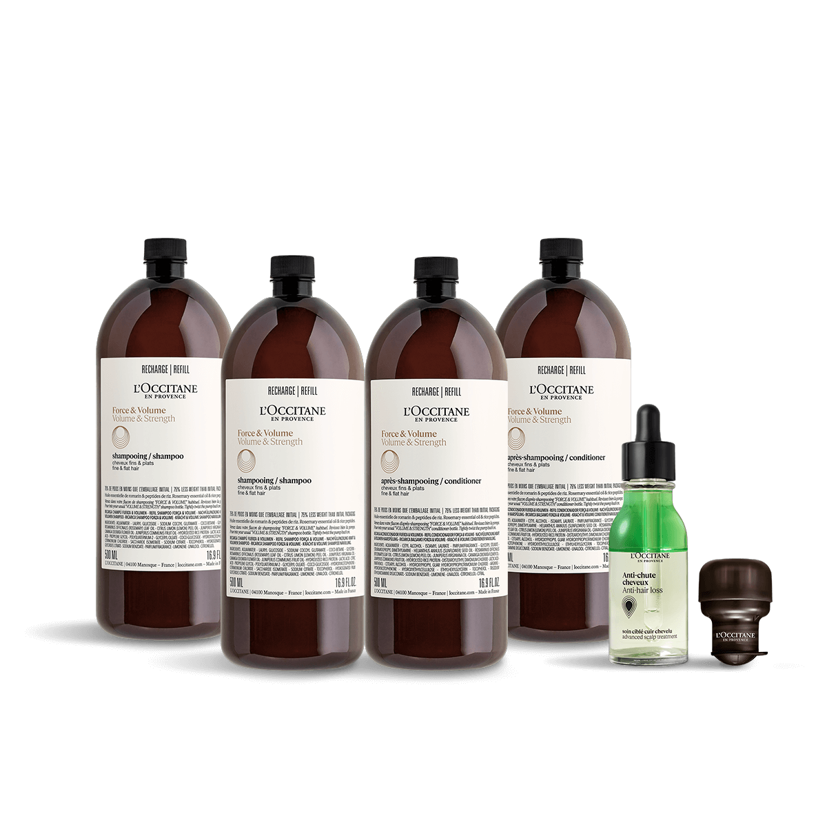 新品未使用 ボリューム＆ストレングス バリュアブル　4つ【数量限定品】ロクシタン ボリューム＆ストレングス レフィルバリュアブル プラス（アンチヘア