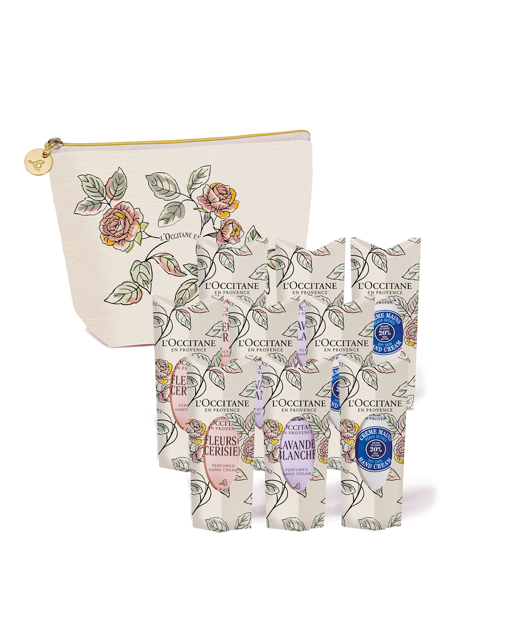 カドー アン フルール 9本｜数量限定キット｜ハンドケア｜ロクシタン