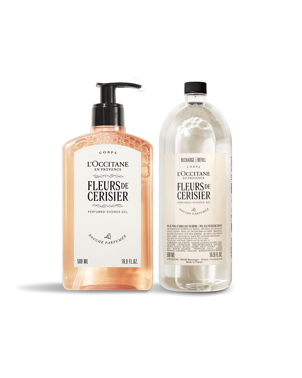 L'Occitaneチェリーブロッサム シャワージェル本体x１詰替x２おまけつき L'Occitaneチェリーブロッサム シャワージェル本体x1詰替x2おまけ